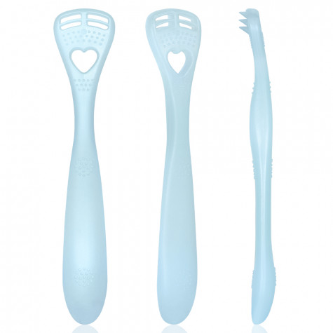 Скребок для языка Revyline Soft, голубой