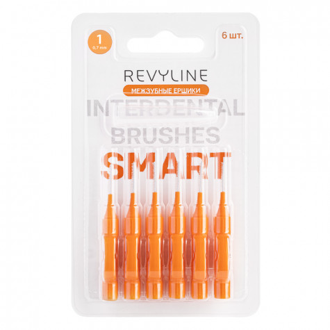 Ершики межзубные Revyline Smart, размер 1 оранжевые, 6 шт.
